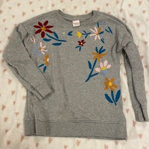 KIDS! Grey Flower Sweatshirt